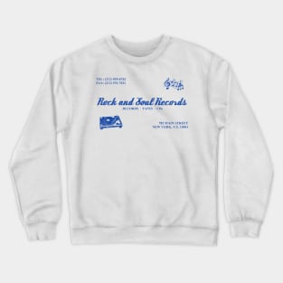 Rock and Soul Records (all blue print) Crewneck Sweatshirt